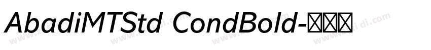 AbadiMTStd CondBold字体转换